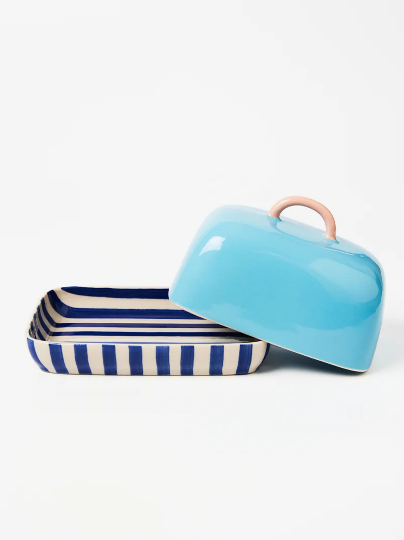 BLOOMIE BLUE BUTTER DISH - Image 4