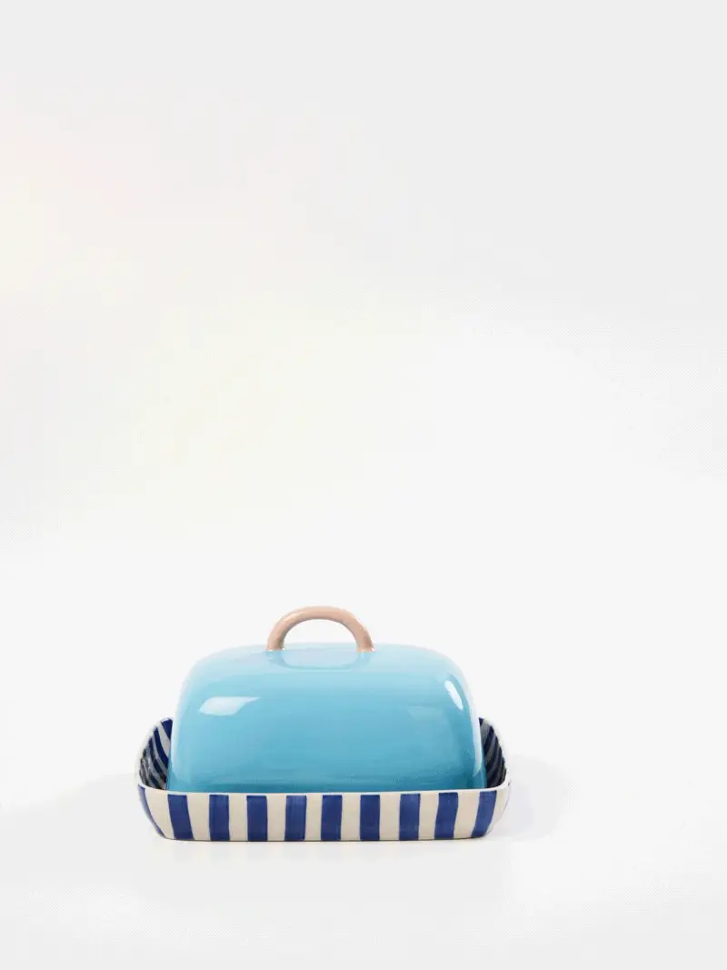 BLOOMIE BLUE BUTTER DISH - Image 5