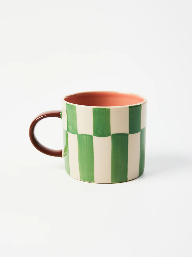 BLOOMIE GREEN CHECK MUG - Image 3