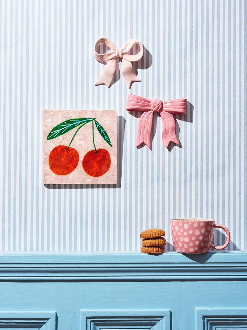 BOW WALL ART PINK - Image 2