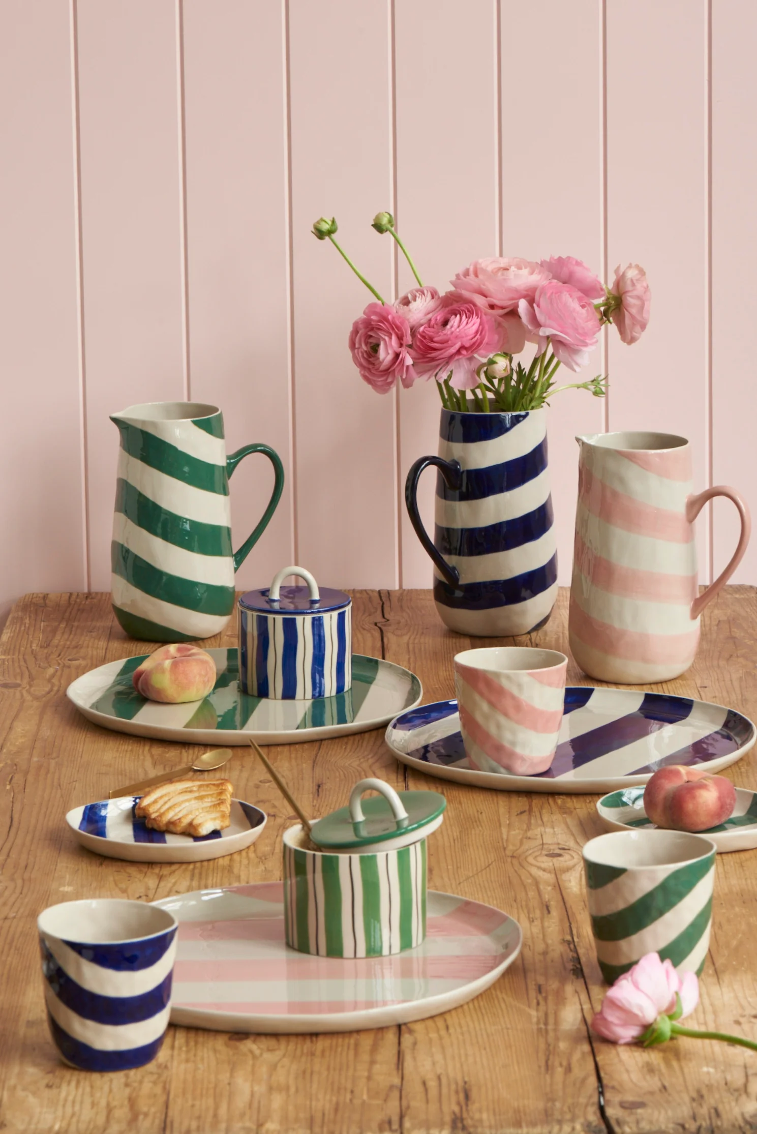 CABANA STRIPE JUG GREEN - Image 3
