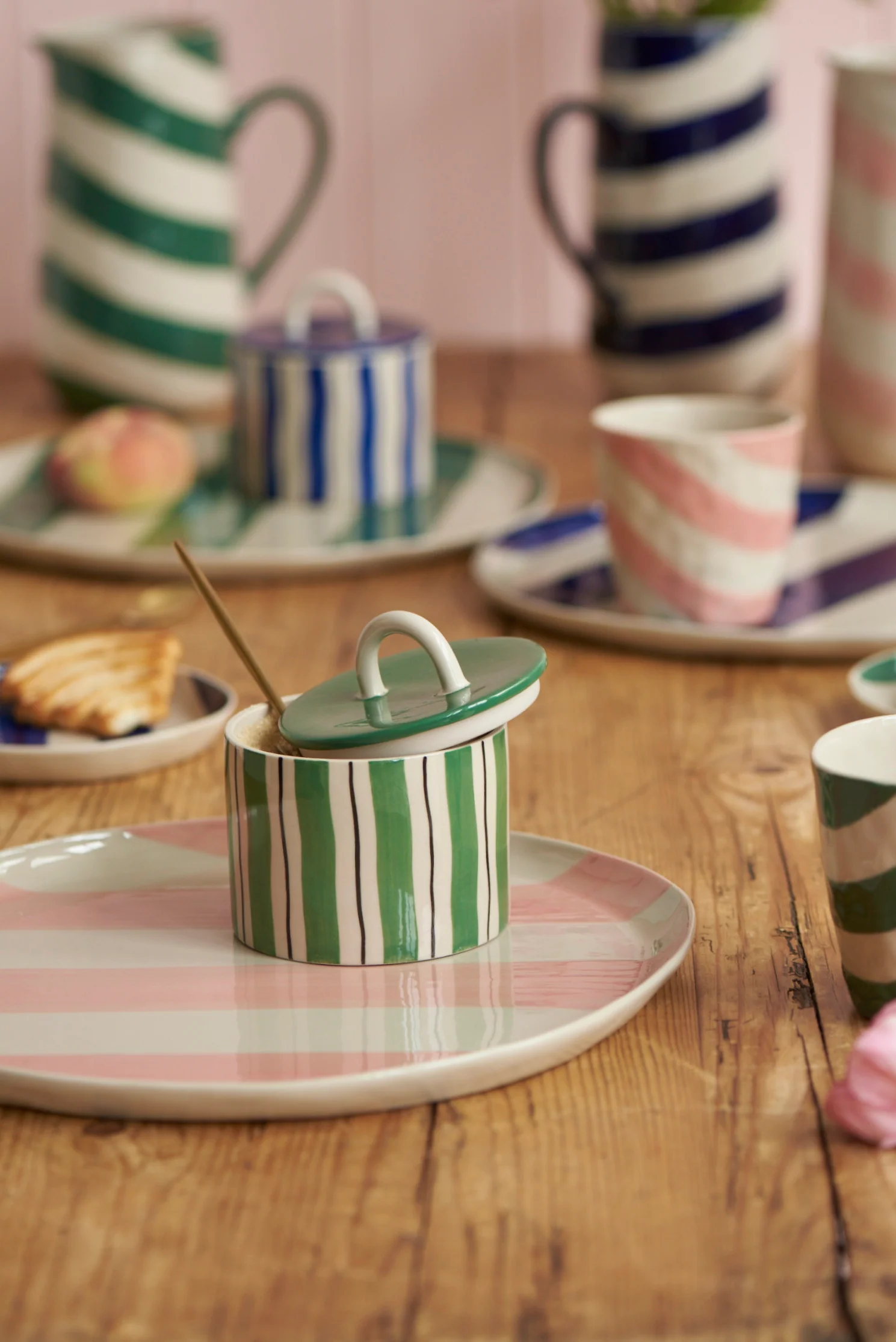 CABANA STRIPE PLATTER PINK - Image 3