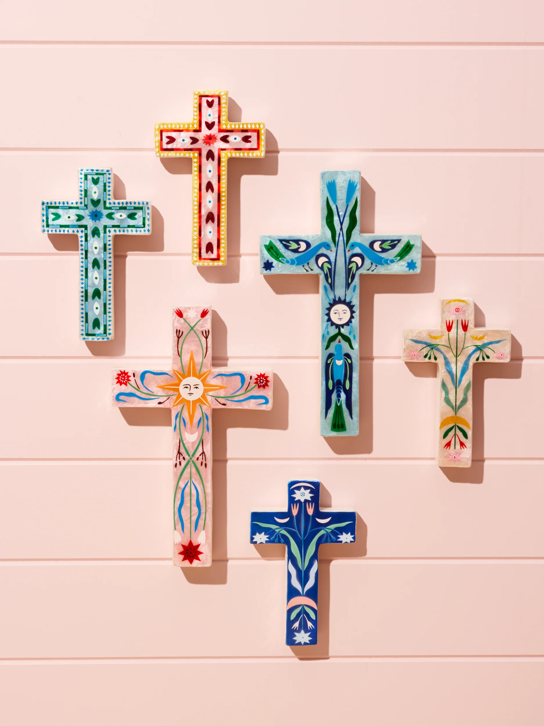 FABLE BLUE FLORAL SMALL CROSS - Image 2