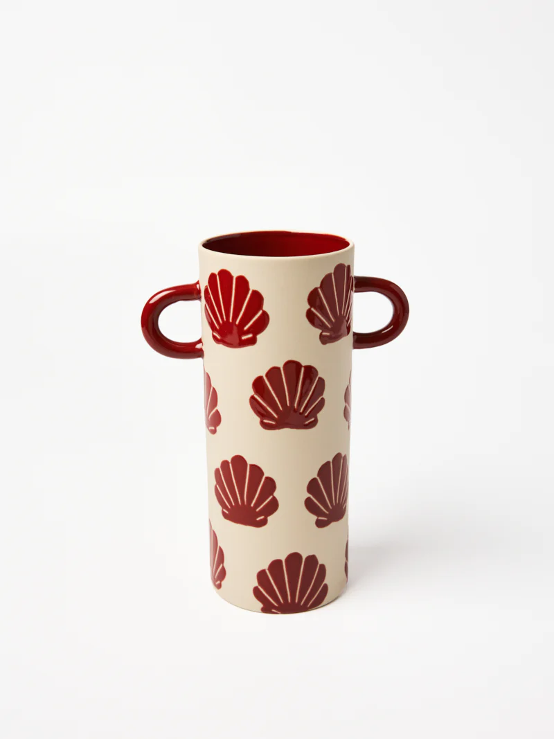 GRIFFE TALL VASE BURGUNDY SHELL - Image 3
