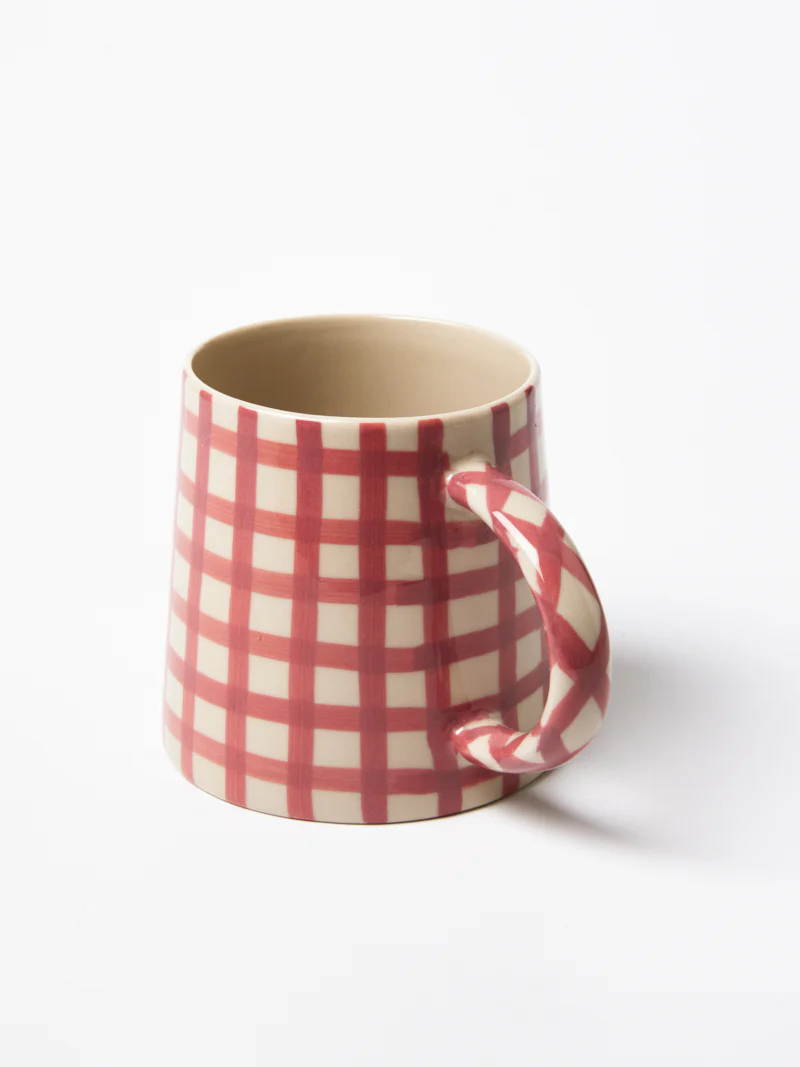 LARDER CHECK MUG PINK - Image 4