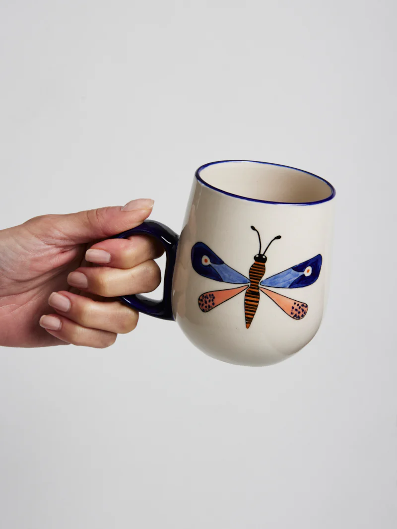 MOTH PARTY MUG BLUE - Image 4