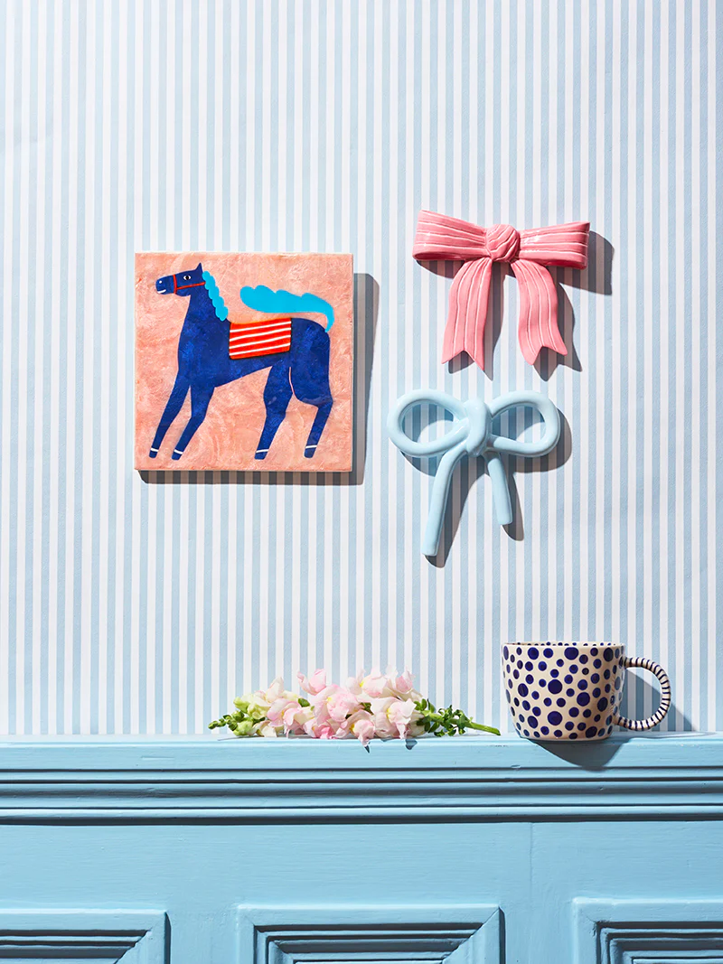 RIBBON WALL ART PINK - Image 2